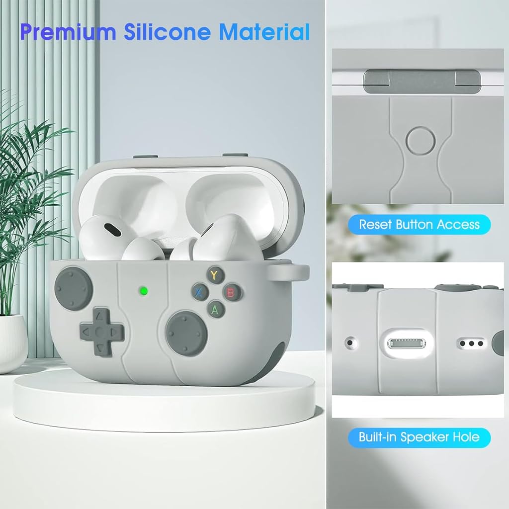 ZORBES AirPod Pro 2 Case Cover, Game Player Design Case for Airpods Pro 2nd Generation/1st Generation (2023/2022/2019), Funny Soft Silicone Protective Cover Skin with Keychain for Men ZORBES AirPod Pro 2 Case Cover, Game Player Design Case for Airpods Pro 2nd Generation/1st Generation (2023/2022/2019), Funny Soft Silicone Protective Cover Skin with Keychain for Men